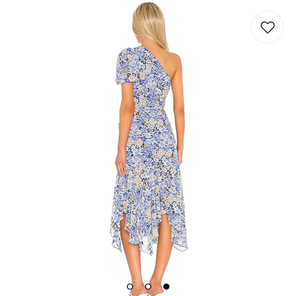 ASTR the Label Santorini Floral One Shoulder Midi